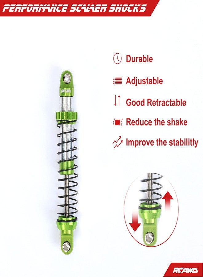 RCAWD for UTB18 Capra Shocks Double Long Stroke Upgrades, Front & Rear Shock Absorbers Parts #AXI213004#AXI213000, for Axial 1/18#AXI01002 Green - Image 3